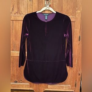Royal Purple Velvet Ralph Lauren Tunic
